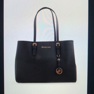 MICHAEL Michael Kors Black Jet Set Travel Tote